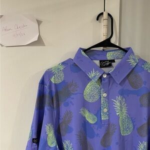 Sunday swagger pineapple golf polo